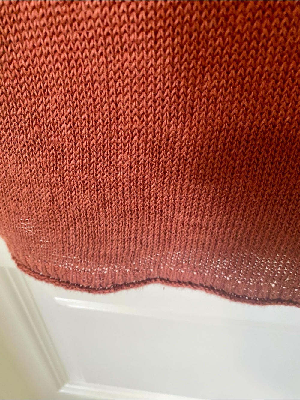 Poetry Sleeveless Delave Linen Knit top Vest Brown Chili size 10 EUC - Picture 15 of 16